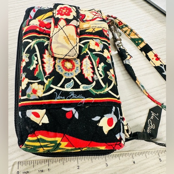 Vera Bradley Multicolor Floral Wristlet Open to full Wallet 6 card holders 6”X4” - Picture 4 of 6
